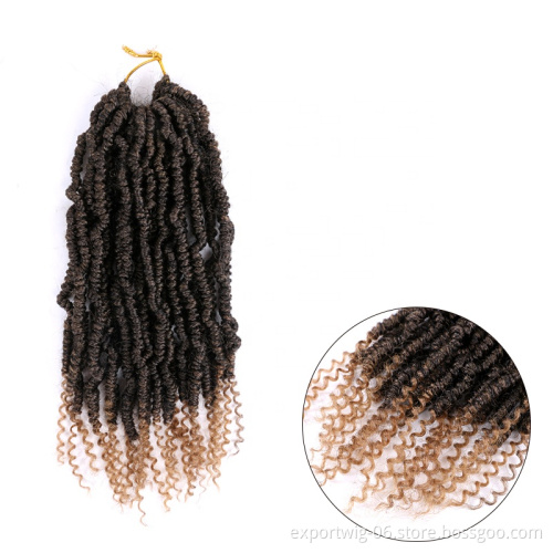 Bomb Passion Twists Synthetic Bomb Twist Crochet Hair Extensions 12inch Ombre Crochet Braids Pre looped Braiding Hair